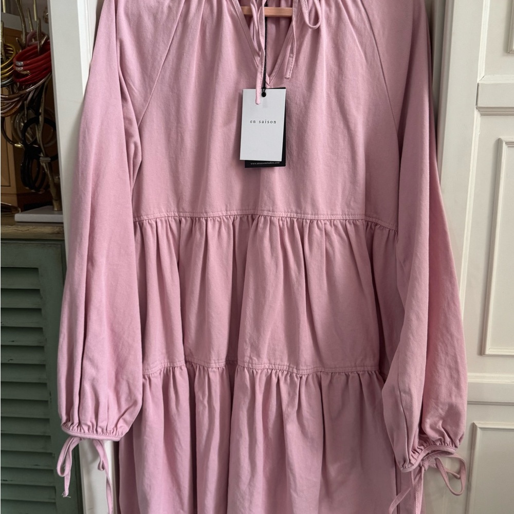Pink Long-Sleeve Dress